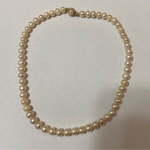 VINTAGE CHOCKER 16” STRAND OF 5-5.2MM BAROQUE PEARLS